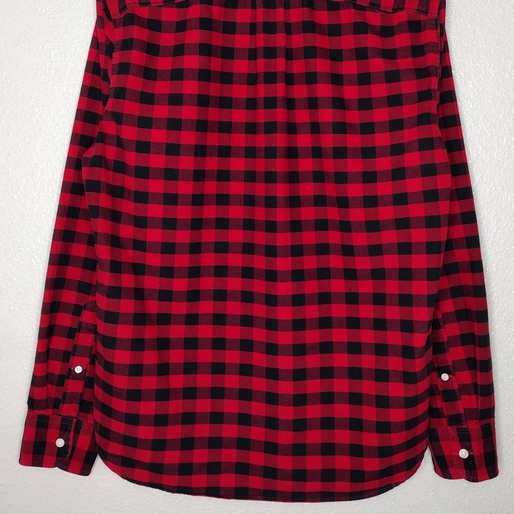 J. Crew Red Black Plaid Casual Button Down Shirt Sz M - Picture 6 of 14
